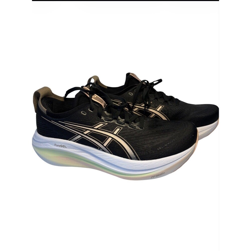 ASICS Gel Nimbus 27 Black Breeze Sz 10.5 Women - Preowned.
